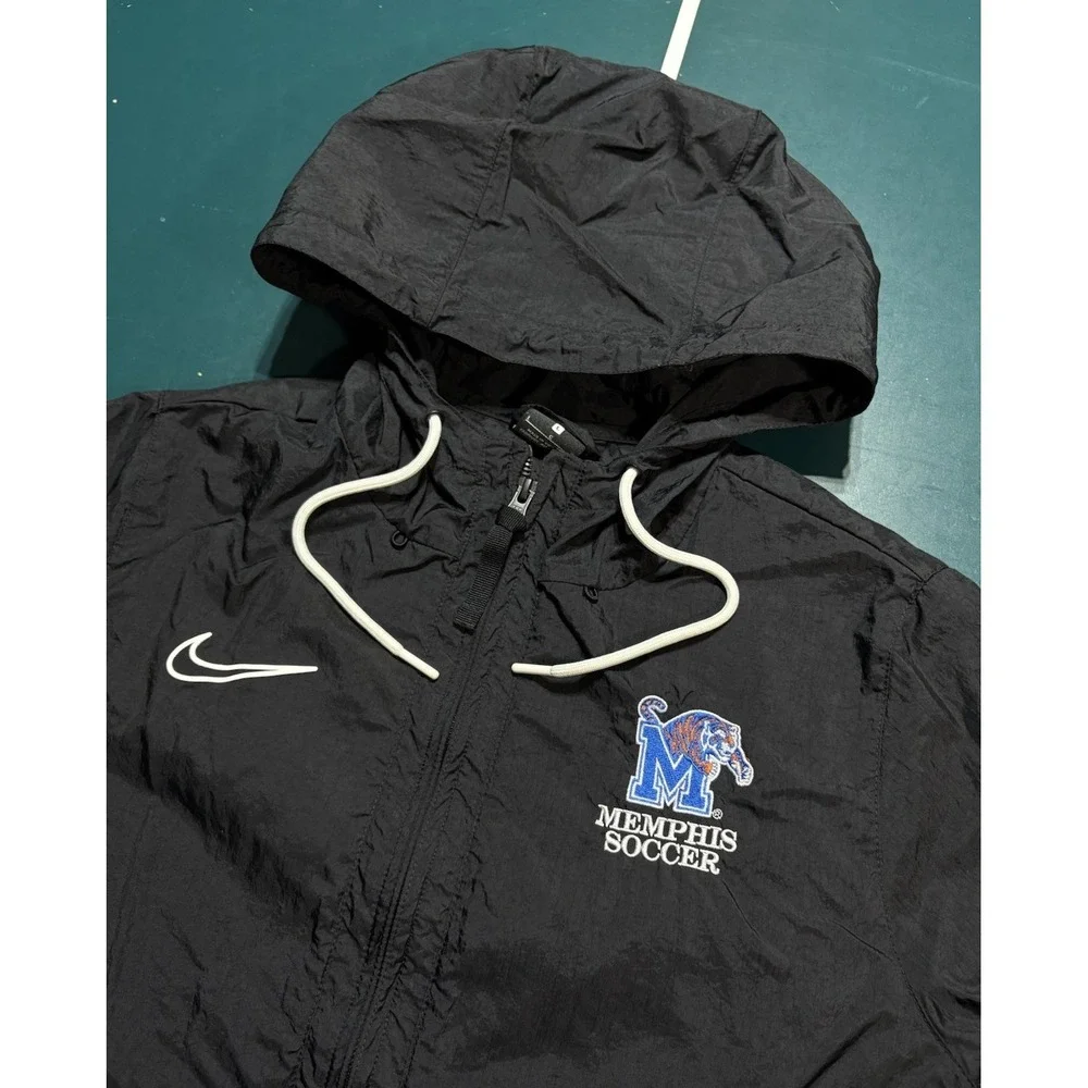 Nike Memphis Tigers‎ Soccer Windbreaker Jacket Women's Large Hooded Team Issued